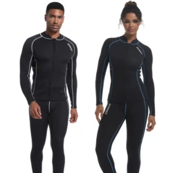 Men Women CRSC Neoprene 1.5MM/3MM Wetsuit Jacket Scuba Diving Suit Surf Snorkeling Underwater Fishing Spearfishing Kitesurf