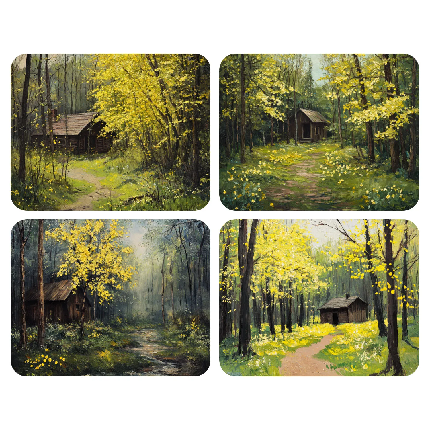 

Ручная роспись, деревянный дом в лесу, набор для рисования по номерам, сделай сам, акриловая работа, холст, художественный подарок для дома