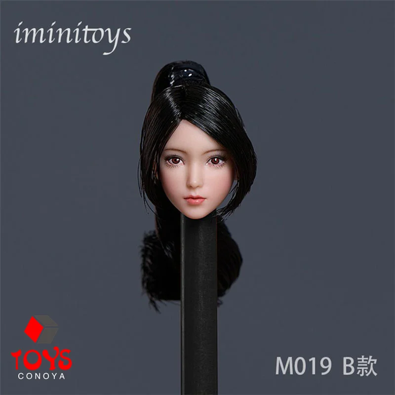 Iminitoys M019 1/12 Scale Loli Girl Long Hair Head Sculpt Carving Model Fit 6-inch Female Solder Pale Action Figure Body