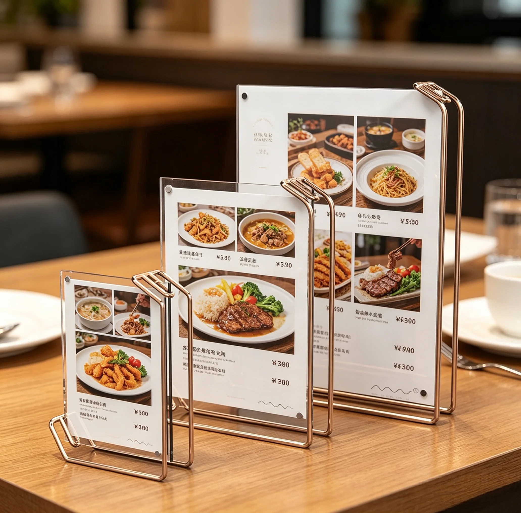 2 Pieces A4 210x297mm Metal Picture Photo Pressed Flower Frame Wedding Gift Menu Holder Acrylic Sign Holder Display Stand