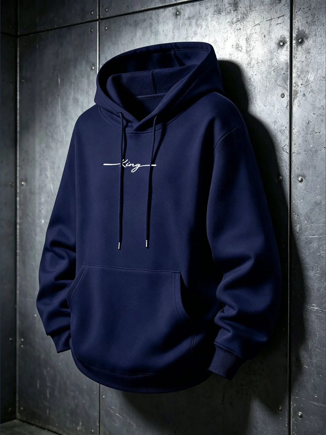 American-style Handwritten Signature Hooded Sweatshirt for Men - Trendy Fall/winter Casual Top That Pairs Well with Anything.