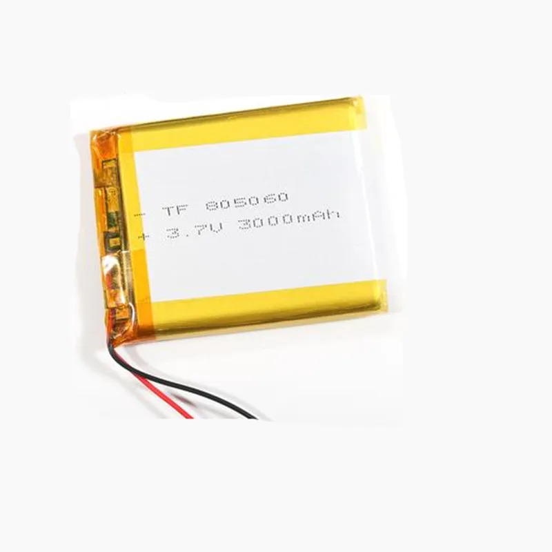 805060 3.7V 3000Mah Li-po Polymer Lithium Rechargeable Battery For Recorder Speaker GPS