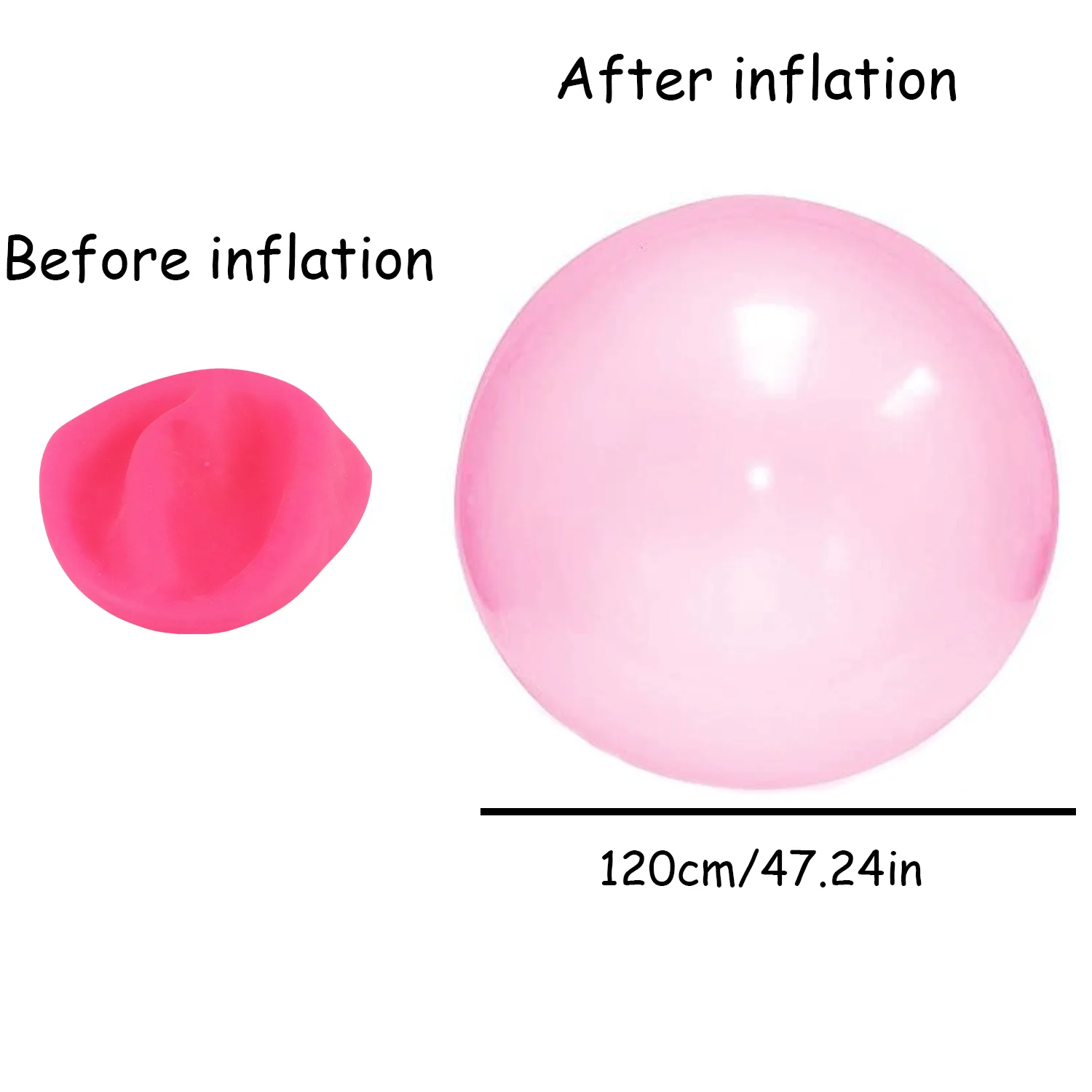 Extra large elastic inflatable balloon TPR decompression toy bubble nozzle blowing ball thickening explosion-proof