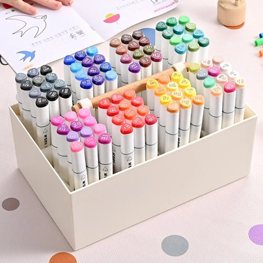 Portable PP Pen Holder 8 Grids Adjustable Desktop Storage Box Durable Large Capacity Desktop Sundry Storage Basket Home