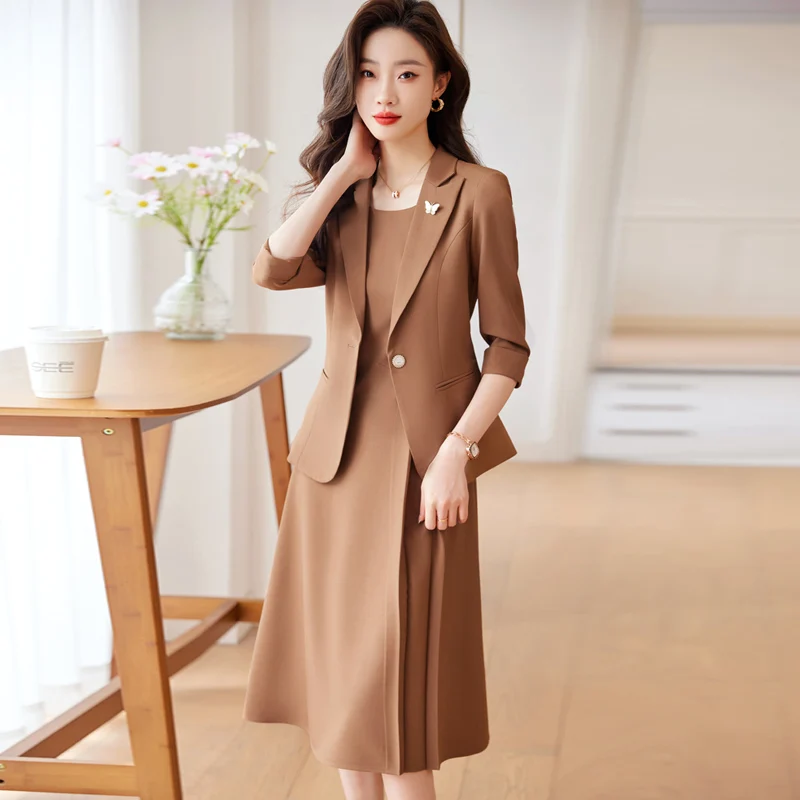 Elegant Professional Women Suit Fashionable Minimalist Style to Show the Workplace Style Dress with Blazer New in Matching Sets