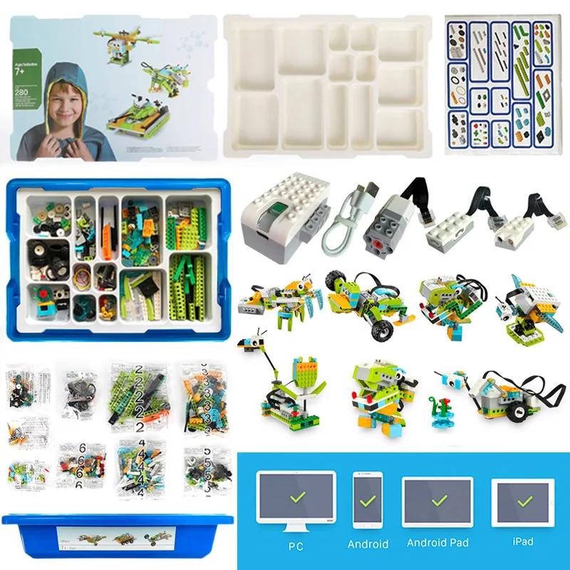 

New 385pcs Upgrade Wedo 3.0 Robotics Construction Set Building Blocks Compatible With 45300 Wedo 2.0 Steam Educational Diy Toys