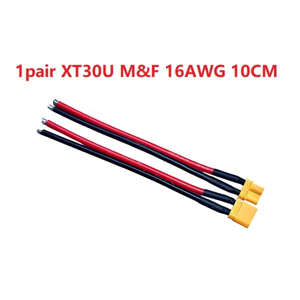 XT30U XT30 Stecker und Buchse mit 100 mm 16 AWG Drahtkabel für QuadcopterRC Starrflügel-Lipo-Akku FPV-Drohnenladegerät