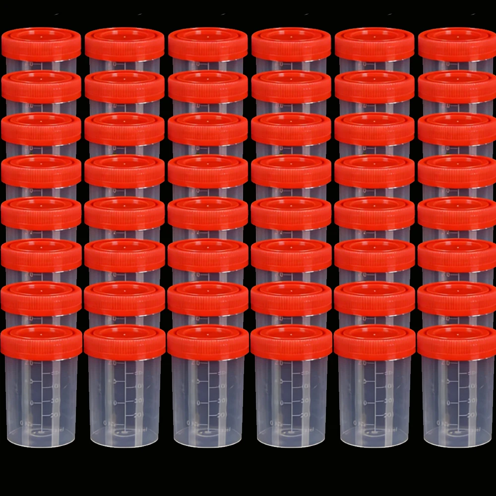 20-100pcs 60mL Urine Collection Sample Cup Specimen Bottle Plastic Cup Container For Medical Use