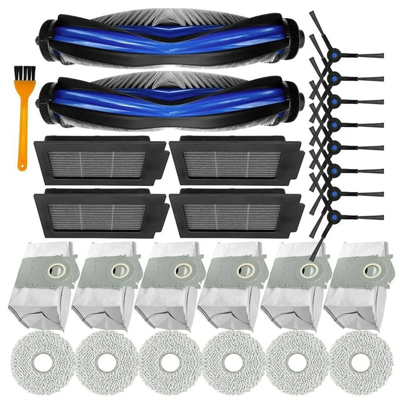 

A13R-27PCS For Ecovacs Deebot T50 PRO Robot Vacuum Cleaner Accessories Main Side Brush Hepa Filters Dust Bag Mop Cloths