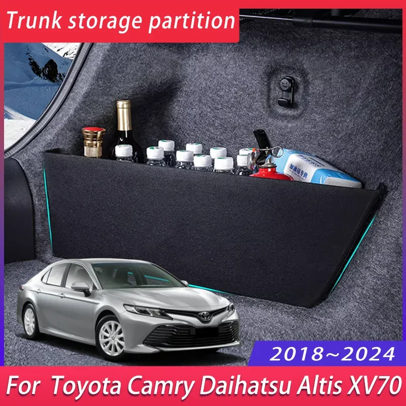 For Toyota Camry Daihatsu Altis XV70 2018~2024 Car Trunk Storage Partition Multi-function Storage Box Auto Interior Accessories