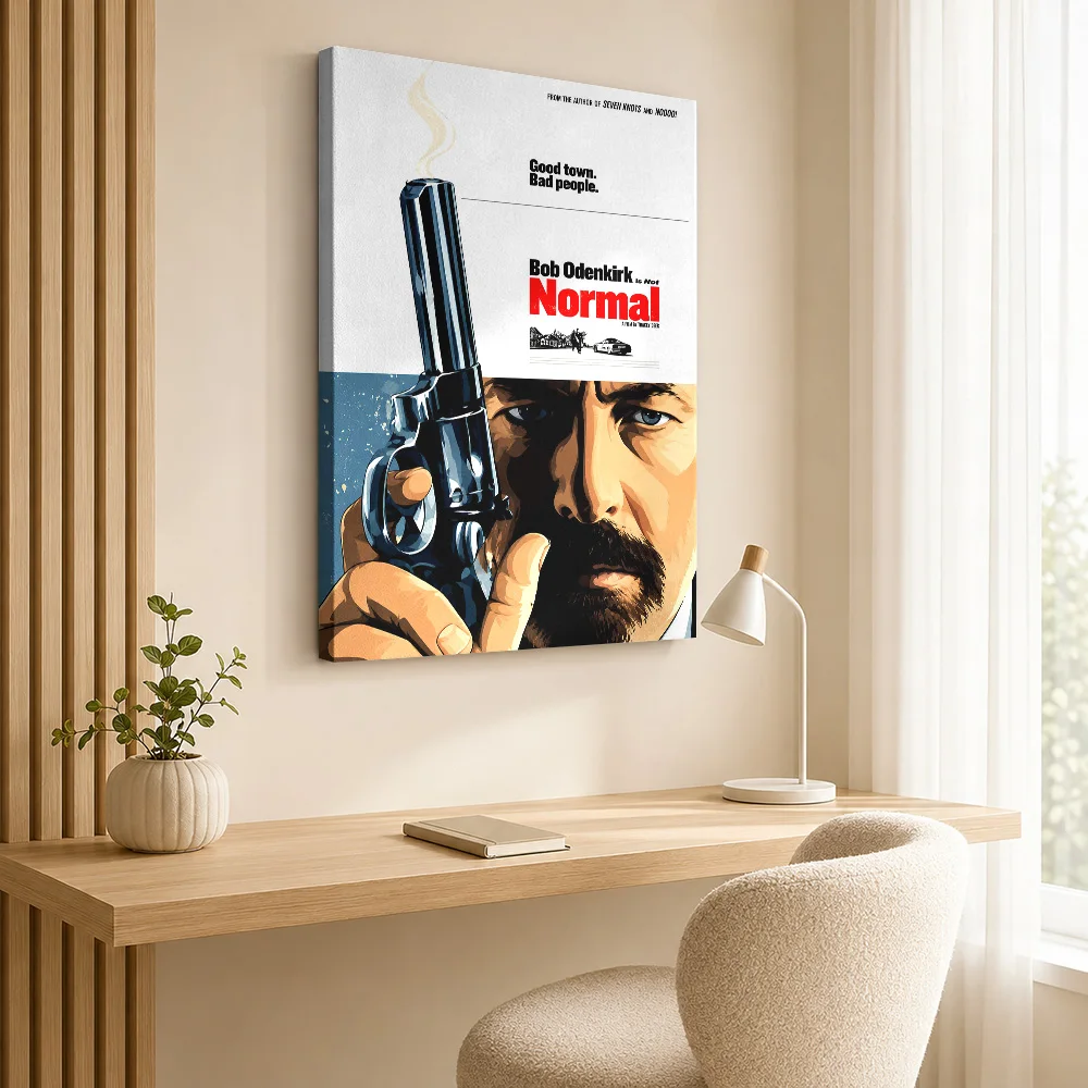 Bob Odenkirk Is Not Normal Movie Framed Canvas Poster Customized Photo Vintage Movie Wall Art for Man Cave Decor Ready to Hang