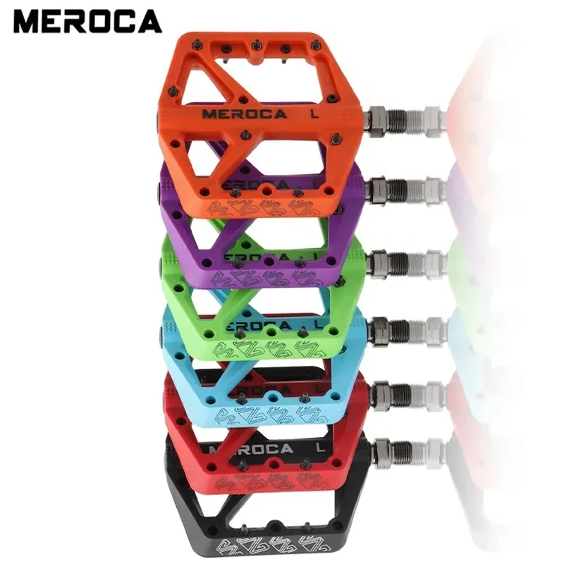 

MEROCA Ultra-Light Pedals for Road Bikes and BMX: Featuring Widened Sealed Bearings, Made of Nylon Fiber