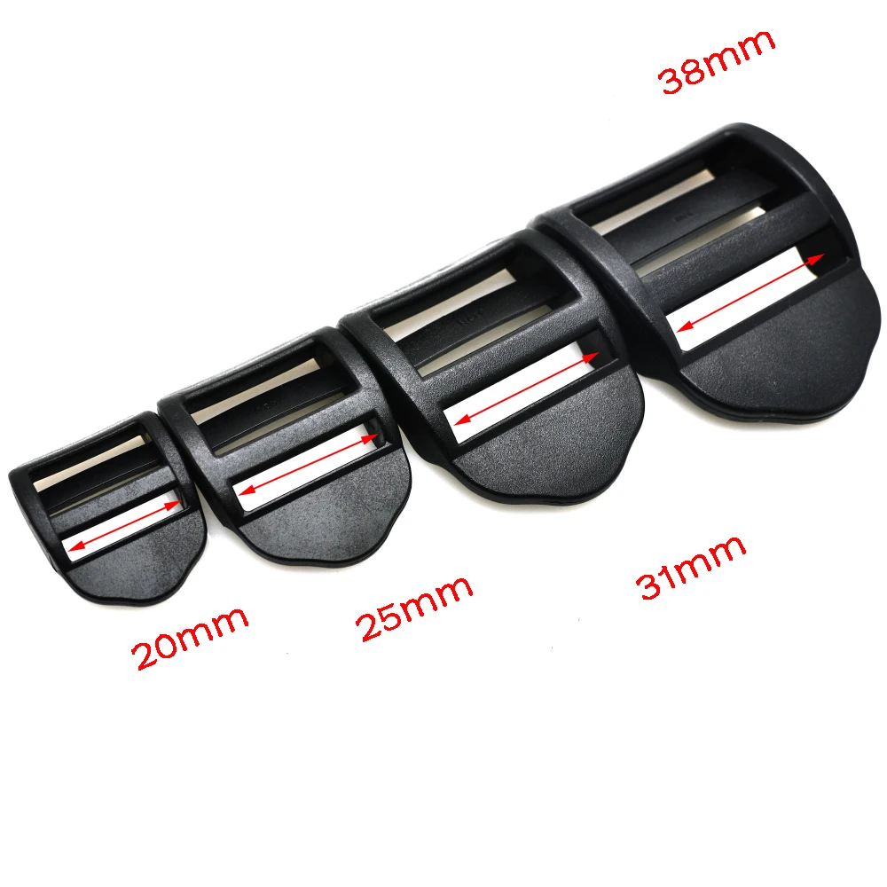 10pcs/pack Heavy Duty Plastic Ladder Lock Slider Buckles - Triglide Sliders for Backpack Repair & DIY Dog Collars