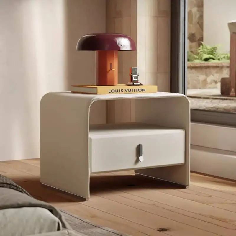

Art Deco Aesthetic Nightstands Organizer Drawers Luxury Modern Bedside Table Adult Space Saving Mesitas De Noche Room Furnitures