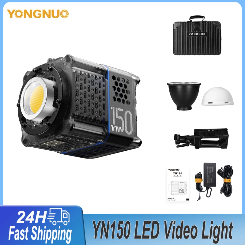 

YONGNUO YN150 COB Video Light 2700-6500K Bi-Color LED Studio Light with App Control Photography Lighting for Outdoor Shooting