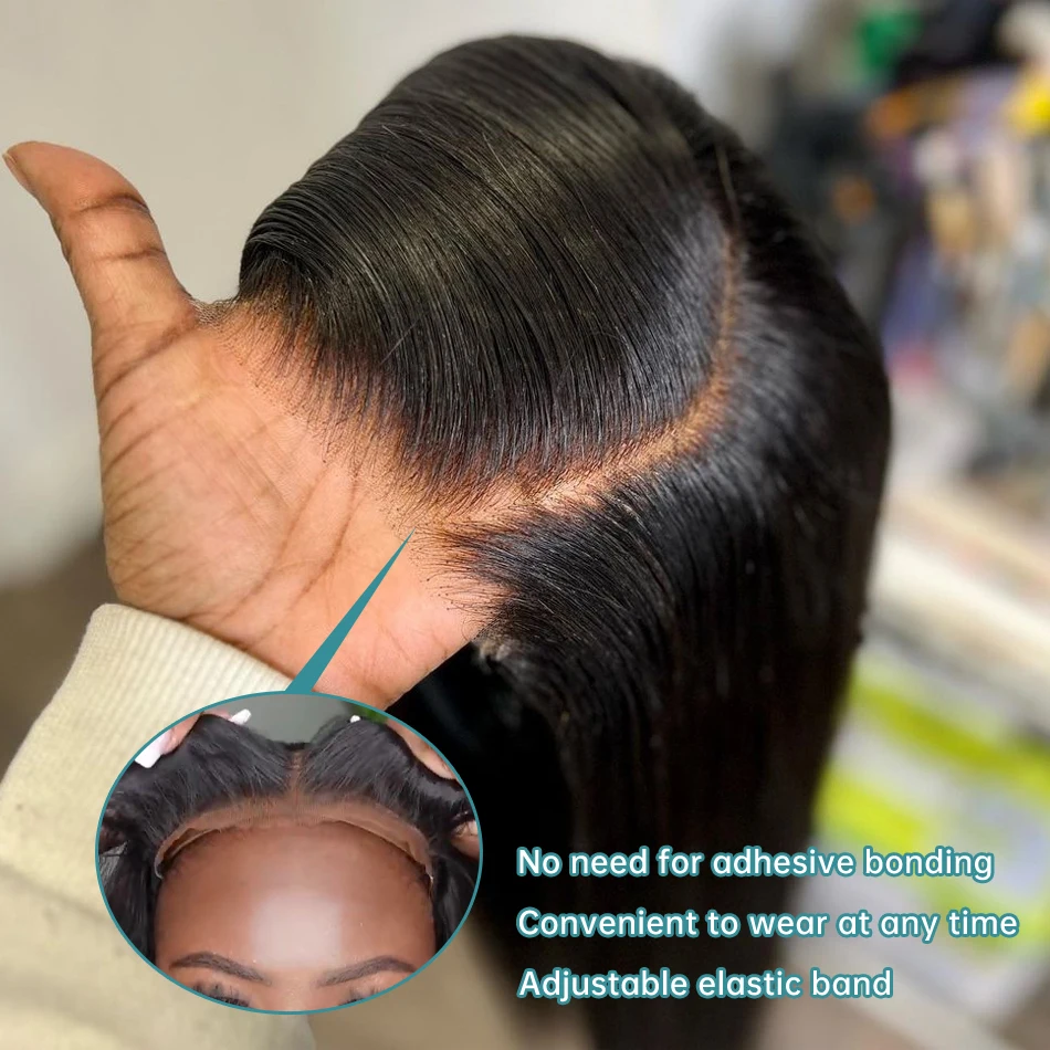 

38 40 Inch 220 Density Frontal Wig For Black Women Brazilian Wigs Human Hair 5x5 Bone Straight HD Transparent Lace Front Wigs