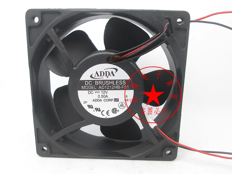 

ADDA AD1212HB-F51 DC 12V 0.5A 120x120x38mm 2-Wire Server Cooling Fan