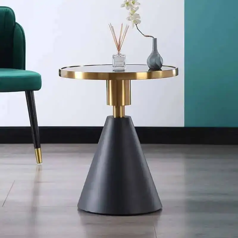 

Luxury Design Round Marble Tables Small Coffee Modern White Coffee Tables Living Room Nordic Effect Table Basse Home Furniture