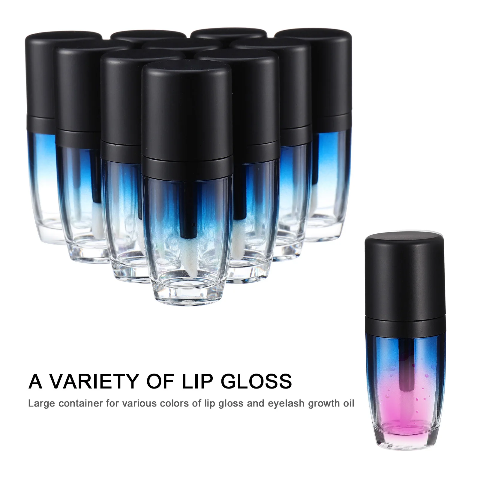 

10 Pcs Lip Gloss Tube Charming Tubes Empty Glaze Lightweight Lipgloss Abs Gradual Design Containers