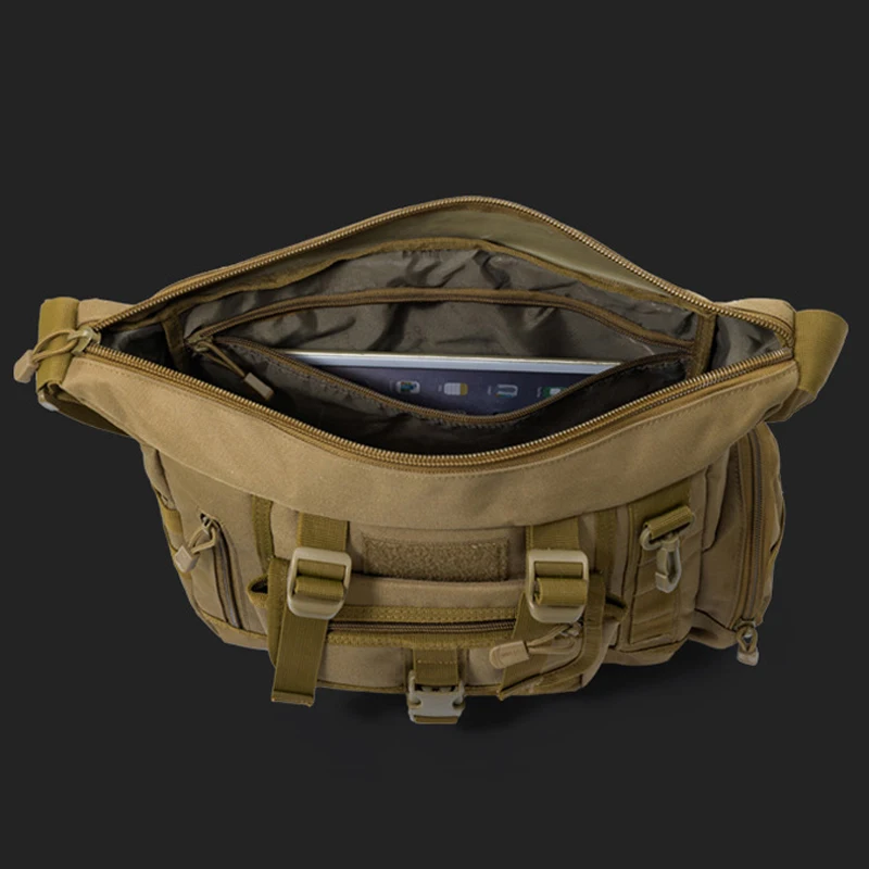 Spring Camouflage 14 Inch Casual Large Capacity Multifunctional Single Shoulder Crossbody Computer Bag Men