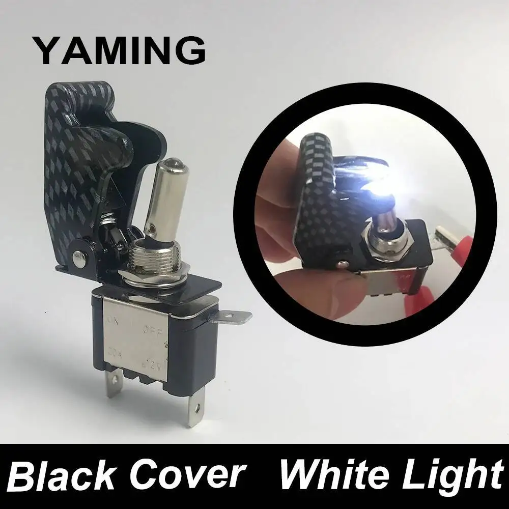 Rocker Schalter LED Automobil Modifikation Arm Push Button Schutz Abdeckung 12V 20A Für Racing Auto Licht Toggle Control ON-OFF