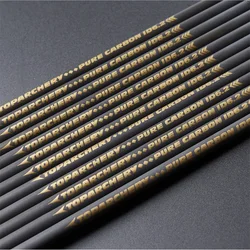 6/12/24pcs Pure Carbon Arrow Shaft Spine 300 350 400 500 600 ID 6.2 mm for Outdoor Hunting Shooting Recurve Compund Bow