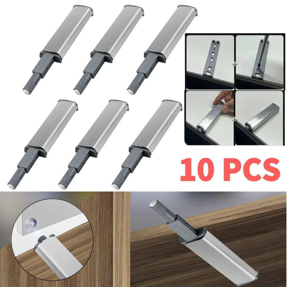 10 Pcs Hardware Soft Close Damper Touch Damper Buffer Soft Quiet Close Closer Invisible Handle Damper Buffer for Cabinet Doors