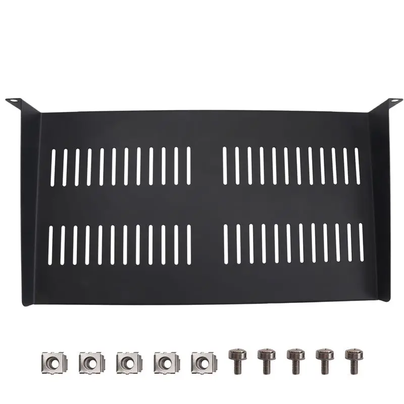ABJI-1U Vented Server Rack Mount Shelf Cantilever Tray For 19Inch Network Cabinet Equipment