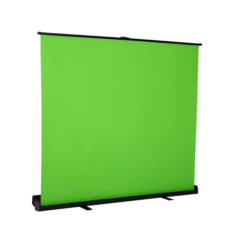 Green screen pull-out screen live stream film and television background screen  shrinkage green  hand-pull