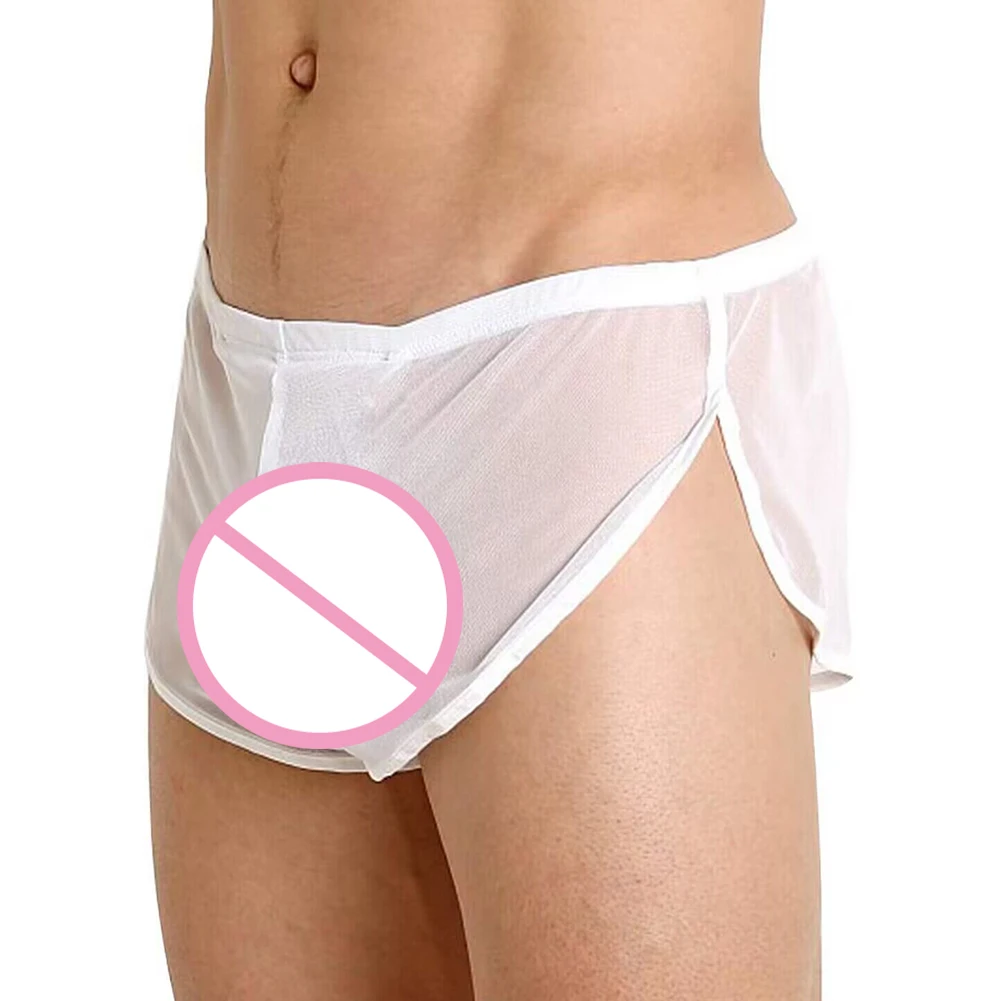 

Mens Sexy Low Waist Underwear Briefs Underpants Panties Home Shorts See Through Stretchshorts Breathable