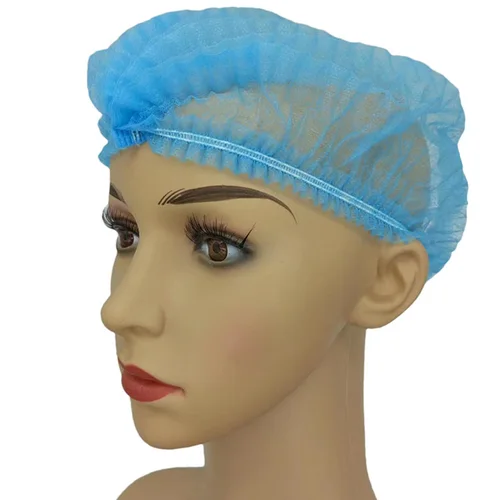 Imagen 2 del producto Gorro de tira desechable, tapa antipolvo no tejida, color rosa, azul y blanco, para salón de maquillaje, herramientas de maquillaje, 50/100 Uds.