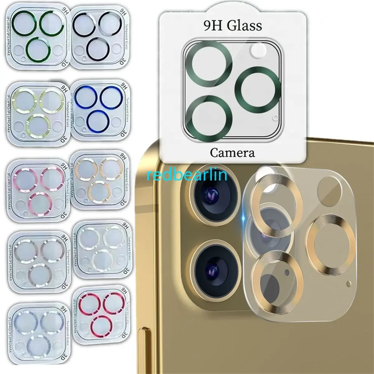 

20pcs Utral Thin Tempered Glass Camera Lens Protector for IPhone 15 11 12 13 14 Pro Max 14 15 plus Back Lens Protective Glass