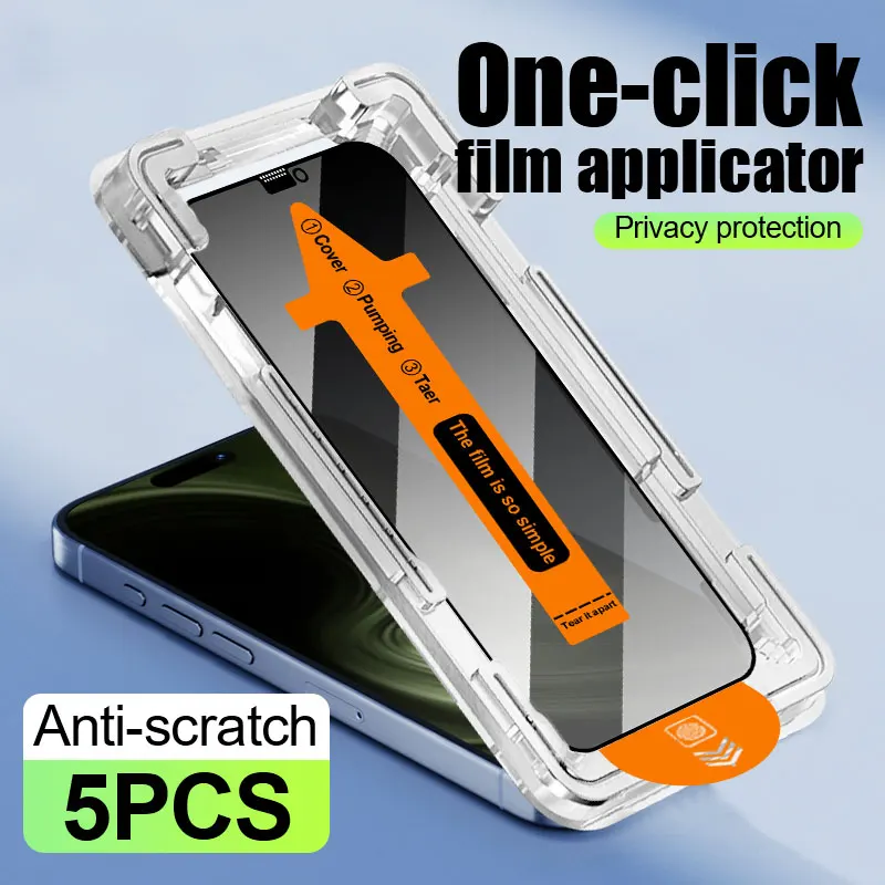 

5 шт., Защитная пленка для экрана смартфона iPhone 16 Plus 15 Pro, 14 Pro Max 13 12 11