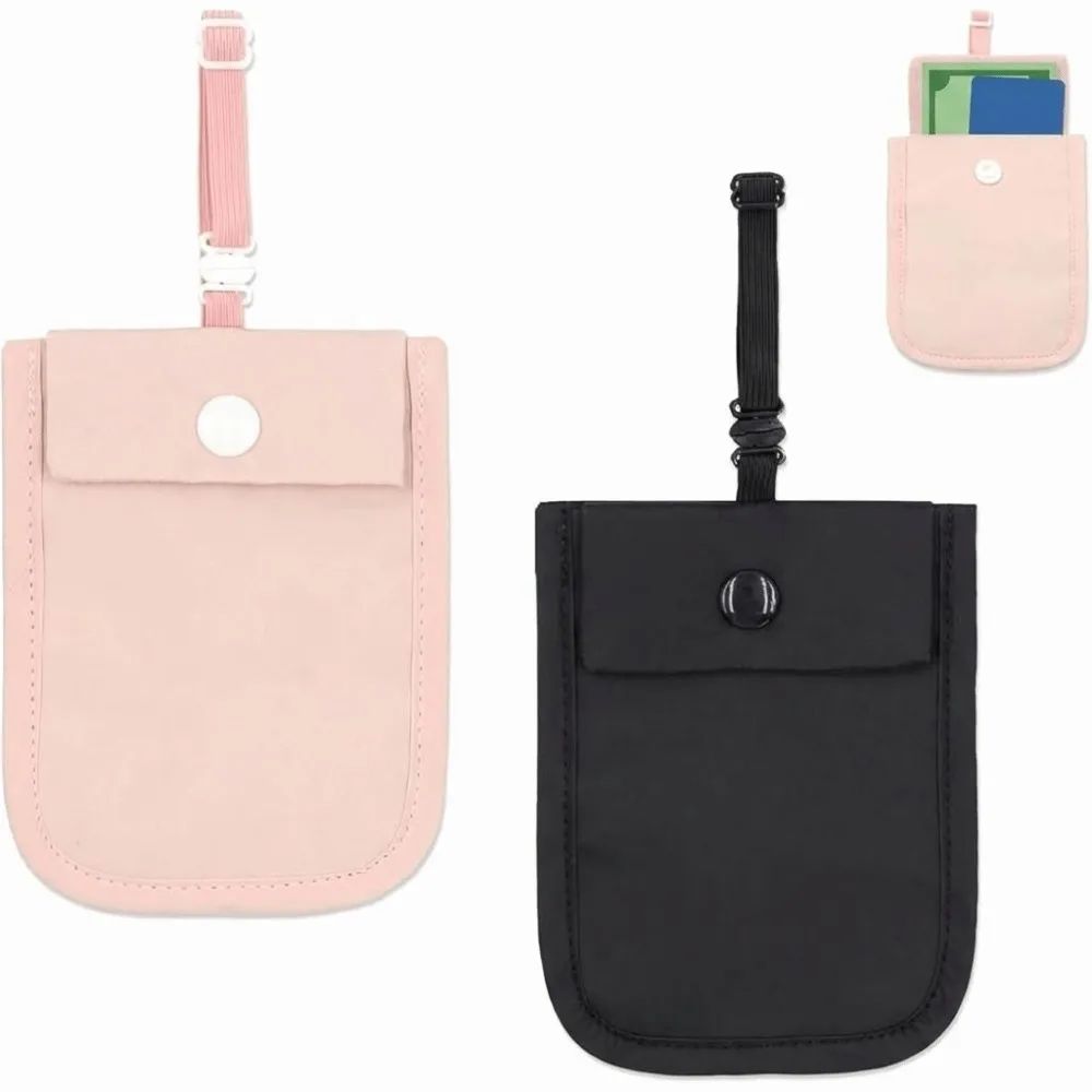 

Однотонный скрытый кошелек-бра с защитой от кражи и RFID-блокировкой, ультратонкий портативный секретный кошелек для путешествий и ежедневных поездок