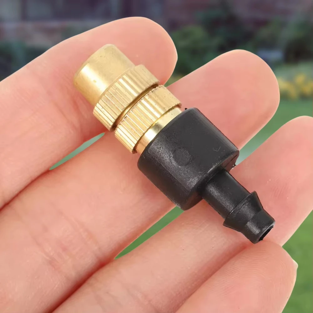 LSY 5-10PCS Outdoor Misting Cooling System Garden Irrigation Watering 4/7PVC Atomizer Nozzles Adjustable Garden Sprinklers Head