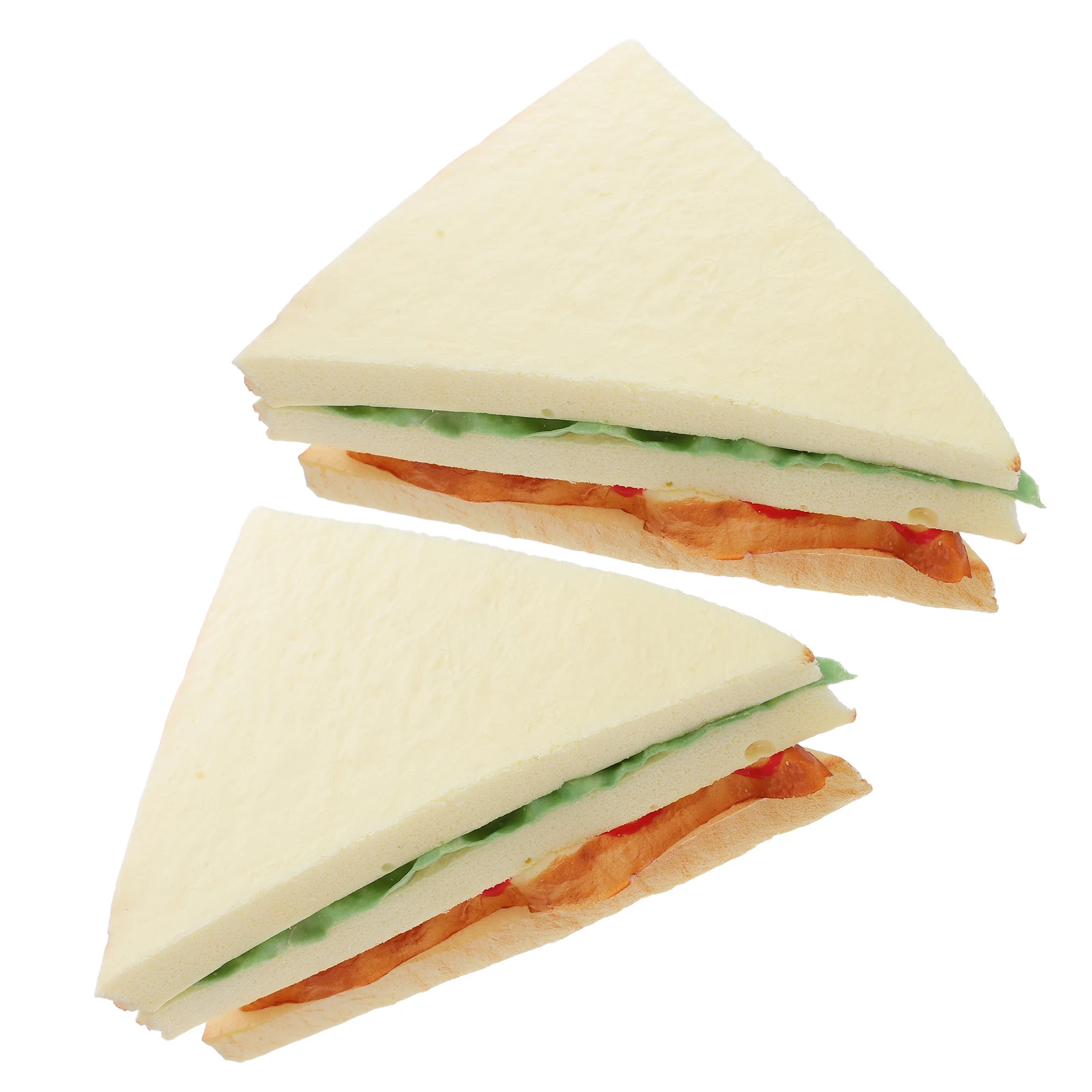 

2Pcs Artificial Sandwich Bread Props Realistic Simulated Bread for Kitchen Decoration Food Photography Display Food Display Prop