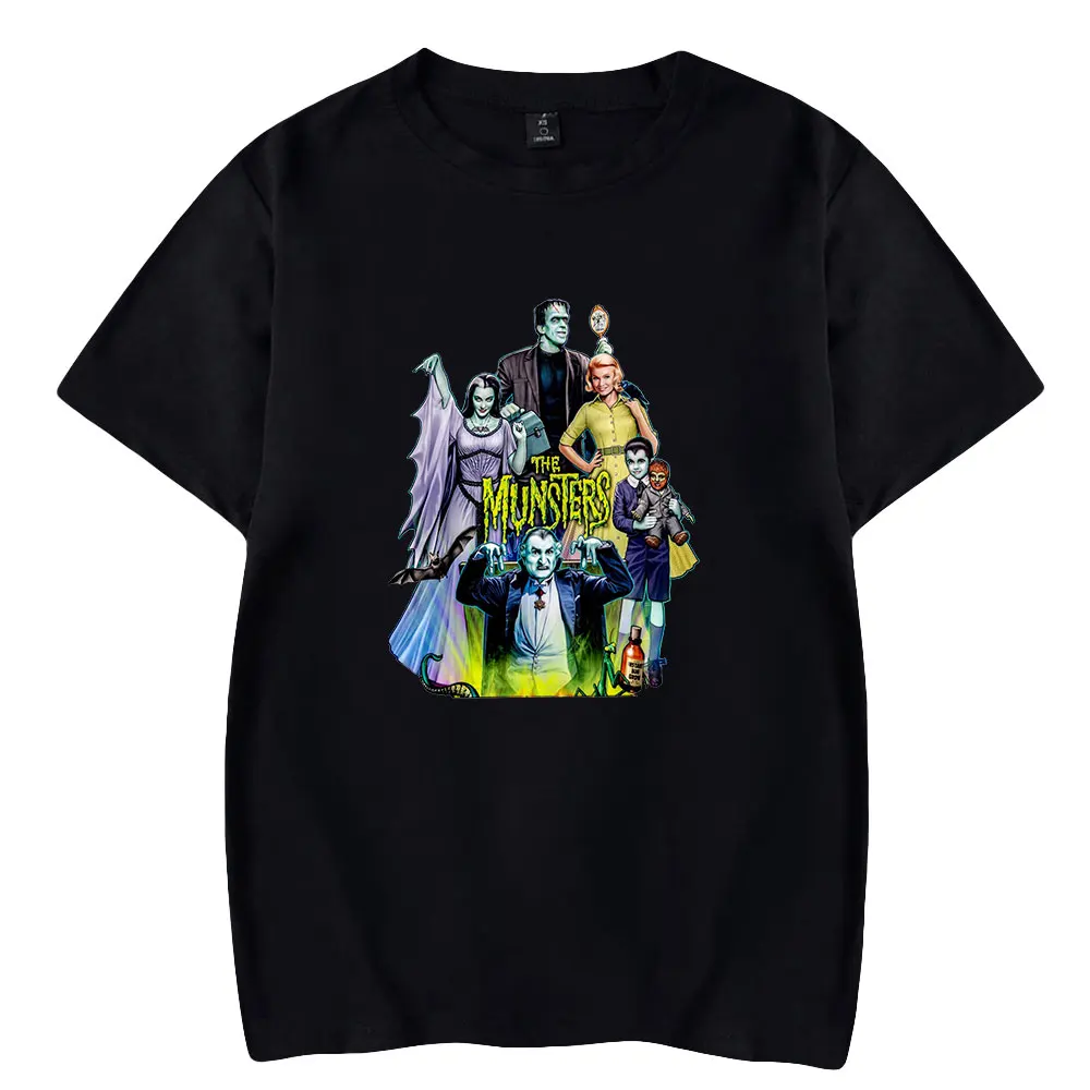 

The Munsters 2024 American Comedy Horror Filme Impressão T-shirt Unisex Casual Manga Curta Streetwear Tee