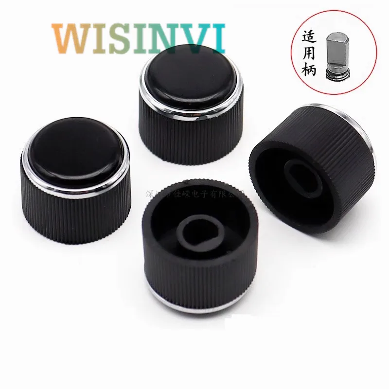 2PCS 19x14mm Plastic Car navigation volume adjustment knob cap DVD CD knob cap Modified Universal version D Axis Inner Hole 6MM