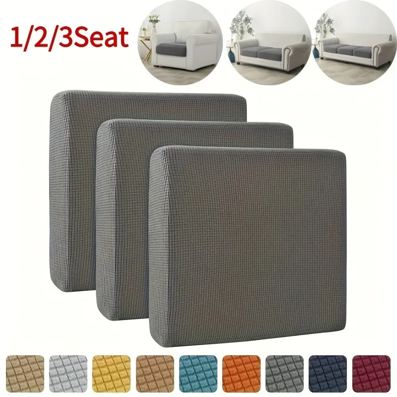 1/2/3/4 Seat Jacquard Sofa Seat Cushion Cover Couch Covers L Shape Sectional Elastic Jacquard Sofa Cover Stretch Slipcovers