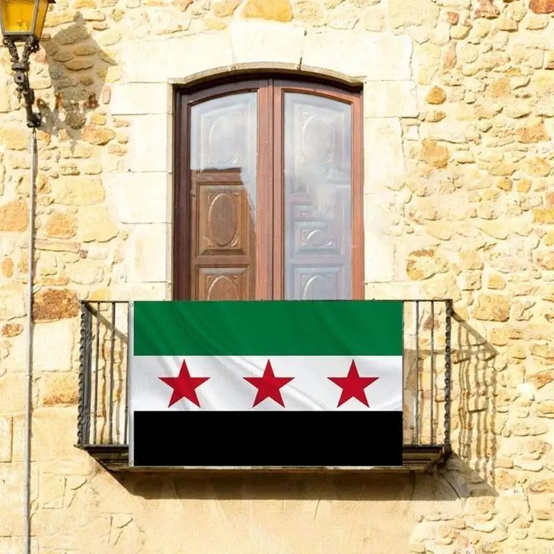 Syrian with Metal Grommets for Indoor and Outdoor Decors Handheld Small Mini Republic of Syria Syrian Arab Flags