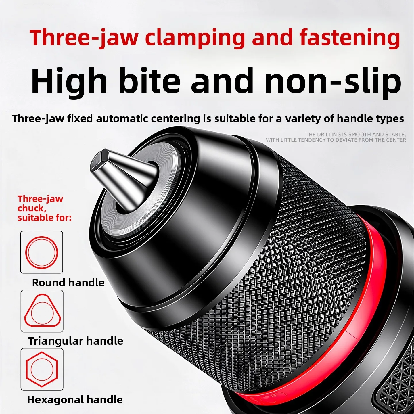 1pc Metal Keyless Drill Chuck,0.8~10mm1.5~13mm,3Jaw Ratchet Self-Lock Chuck,For Electric Hand Drill,Cordless Drill&Lithium Drill gallery 3