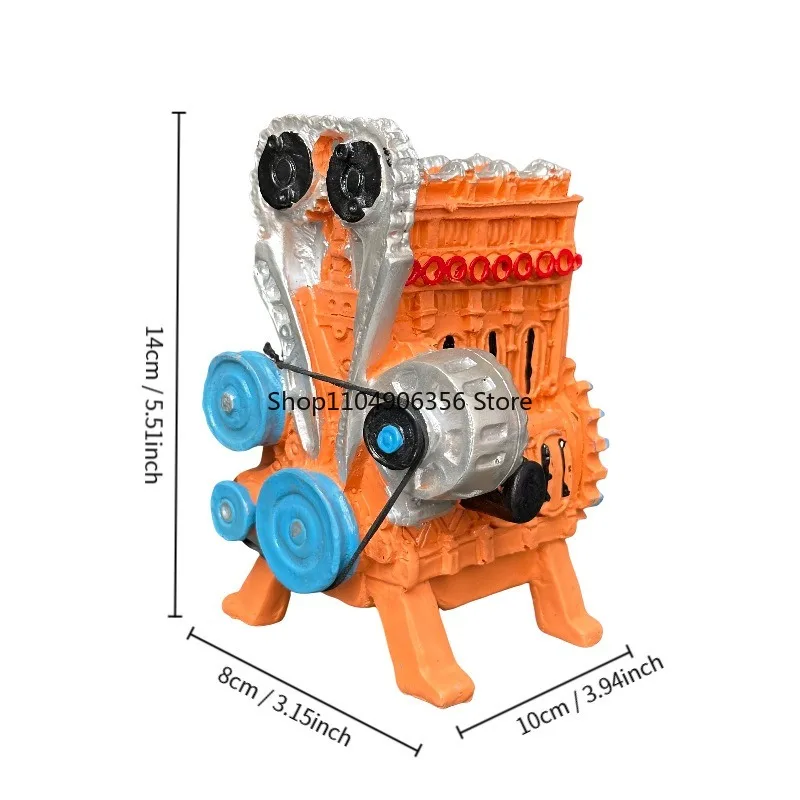 for Engine Model Ornament Resin Crafts Eight Cylinder Engine Home Creative
