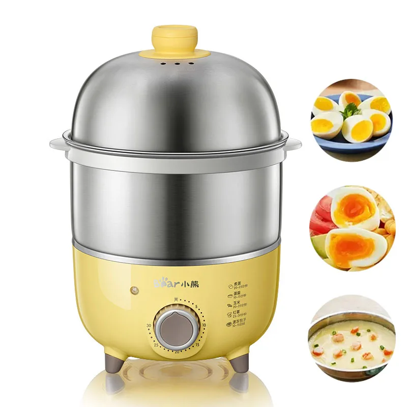 

360W Electric Egg Cooker Breakfast Machine Food Steamer Egg Boiler Multicooker Egg Custard Steaming Cooker with Timer 220V