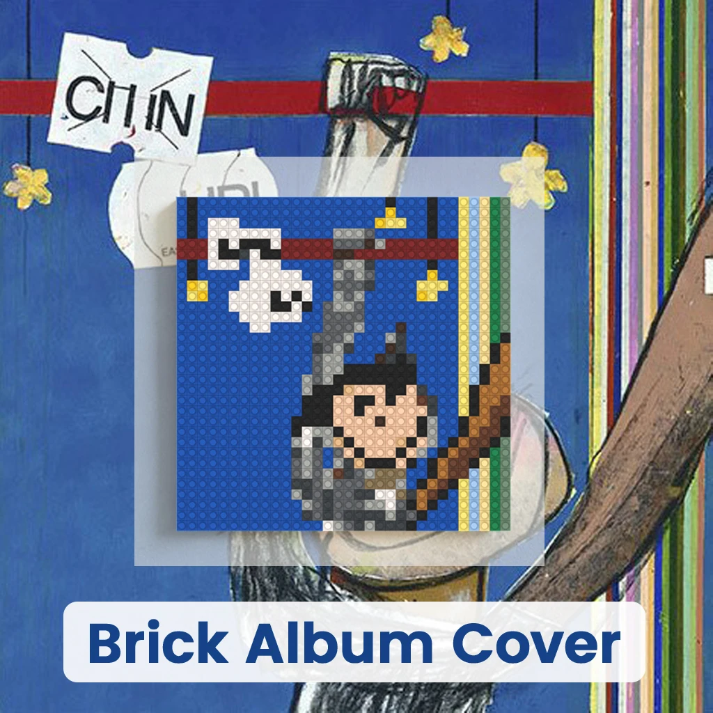 

Eason Chan Classic Pop Music Building Blocks Pixel Brick Mosaic Art Album Cover Wall Decor Home Living Room Bedroom Poster Gift