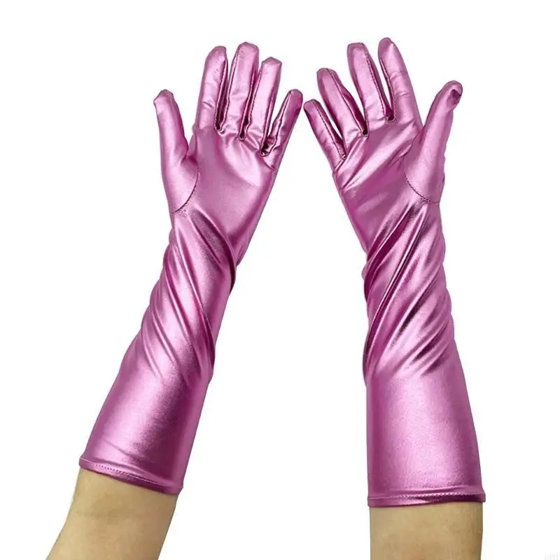 

49MF Sexy Metallic Hand Gloves for Women and Girls in Theme Party Costume Accessories