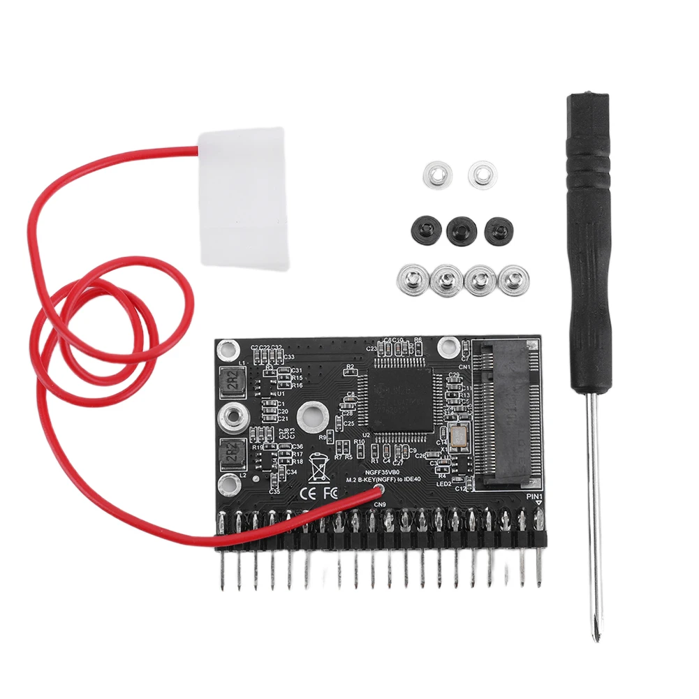 NGFF SSD Ke 3.5 inci IDE 44pin kartu adaptor M.2 IDE Adapter 150MB/dtk Driver kartu konverter SSD gratis Aksesori komputer