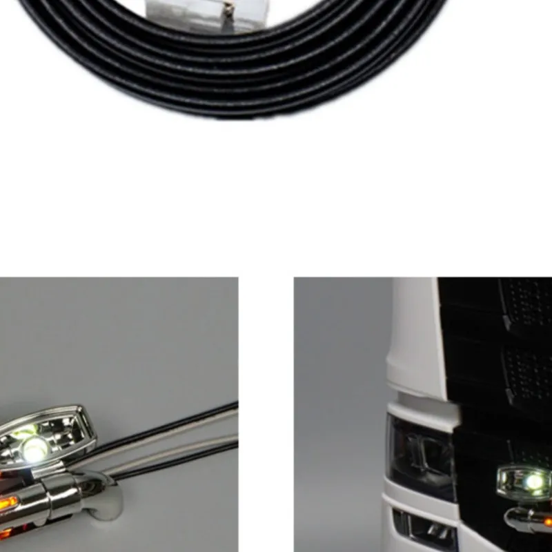 

5V LED Plastic Front Spotlight Board Lamp Bar for DIY TAMIYAYA 1:14 RC Tractor Truck 770S 56368 56371 Lorry Vehicle Parts