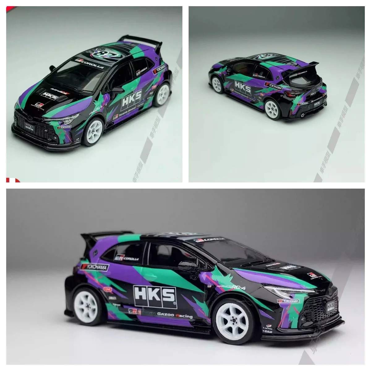 

Коллекционная модель автомобиля Tarmac Works 1/64 HKS GR Corolla JDM, лимитированная серия, из сплава