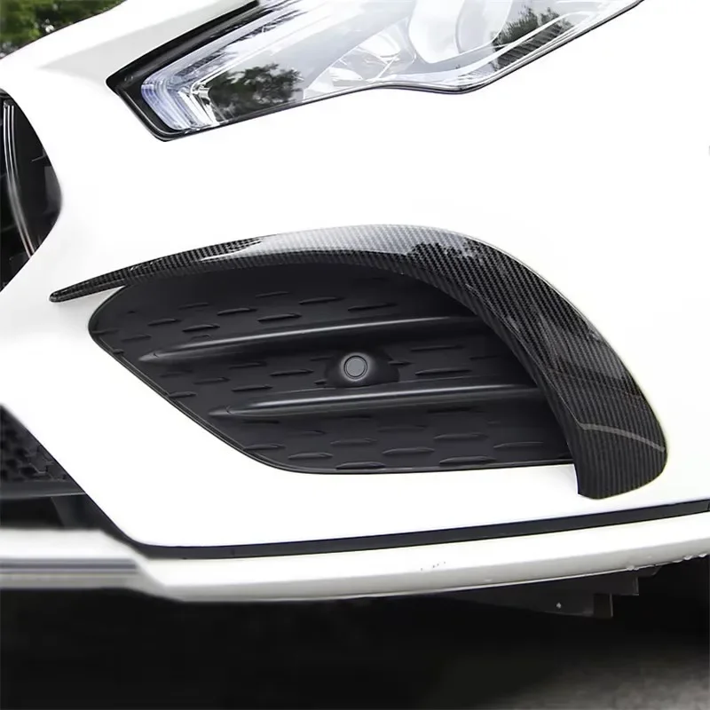 

Car Front Bumper Spoiler Fog Light Wind Knife Frame Trim Strips For Mercedes Benz CLA C118 200 220 2020 Exterior Accessories