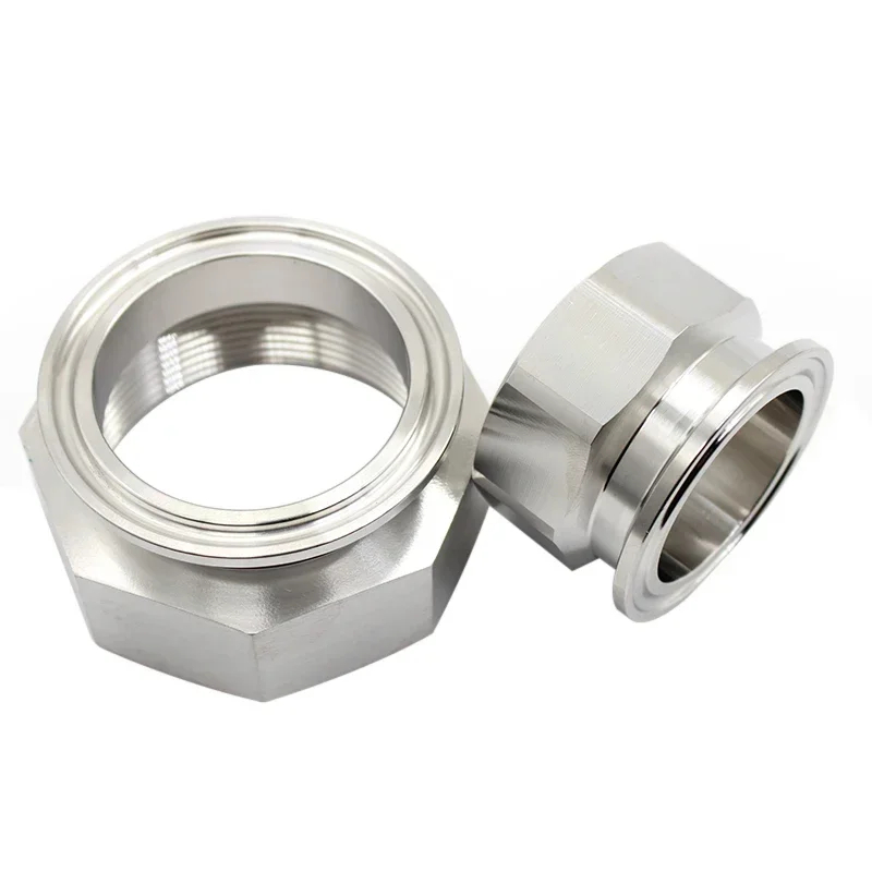 1/4 "3/8" 1/2 "3/4" 1 "1-1/2" 2 "bspt fêmea x 0.5 "1.5" 2 "tri braçadeira conector encaixe de tubulação 304 316l aço inoxidável sanitário